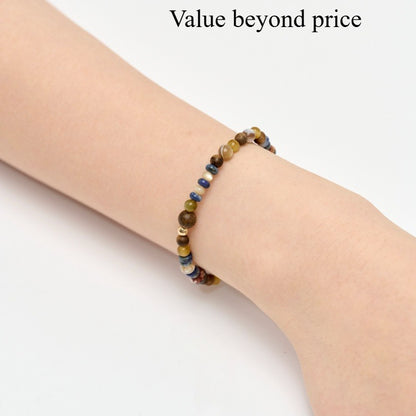 Fancira Agarwood Bracelet, Galaxy/Yingge Green Qi Agarwood, Tiger's Eye Stone, Burnt Blue Agate, Versatile